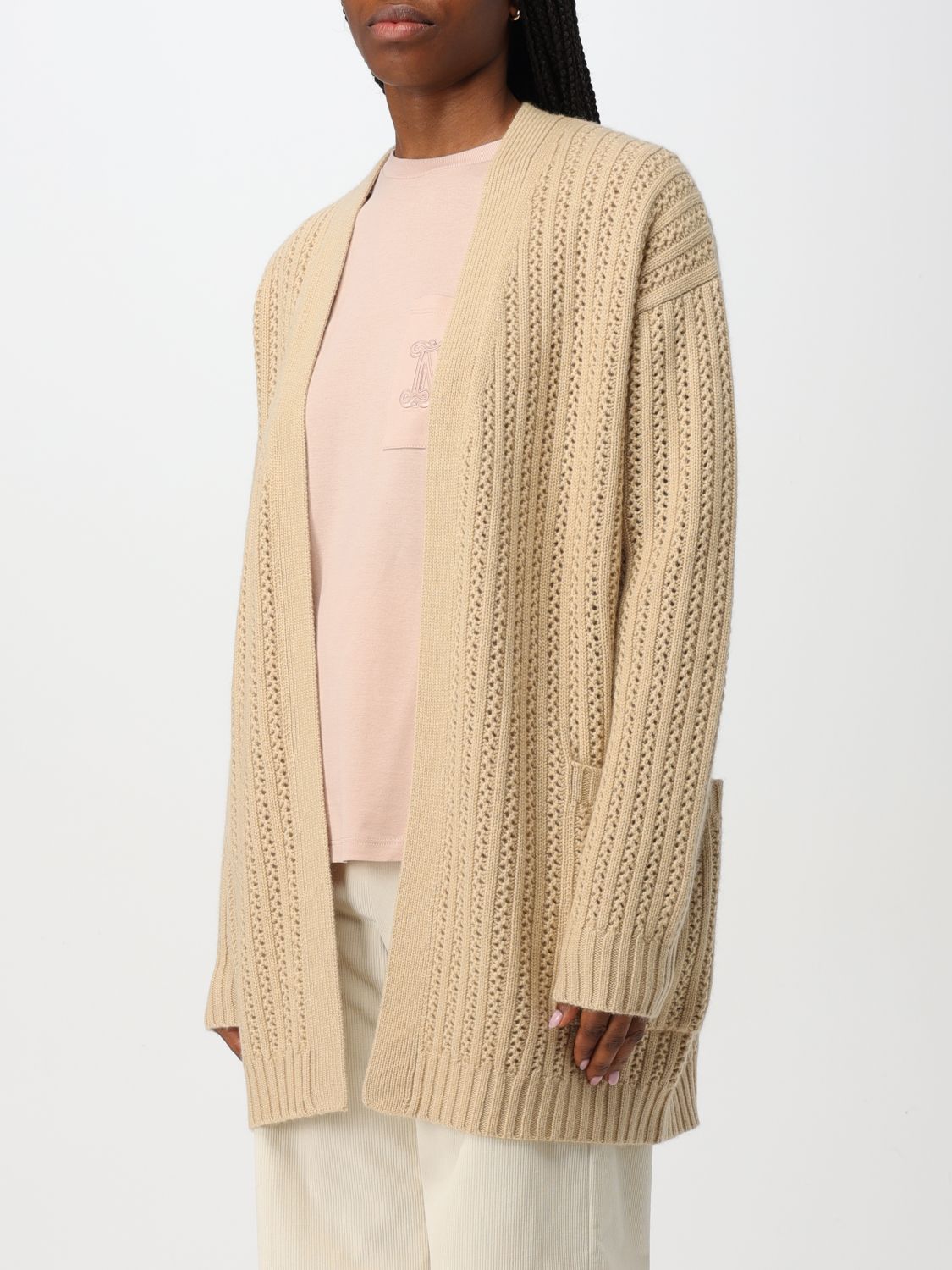 Cardigan Woman color Yellow Cream