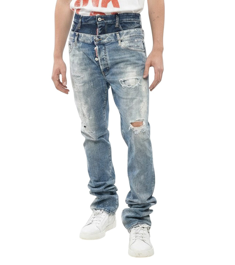Blue Mid Rise Jeans