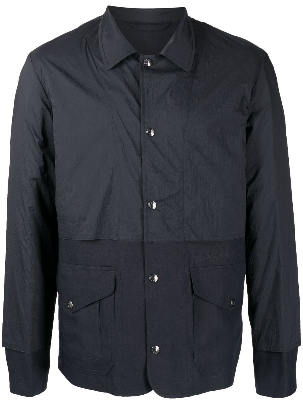 Hybrid linen shirt jacket - Blue