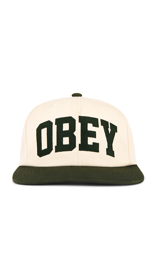 Obey Collegiate 6 Panel Strapback in Crea