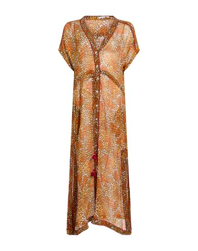 Woman Maxi dress Khaki Size S/M Silk