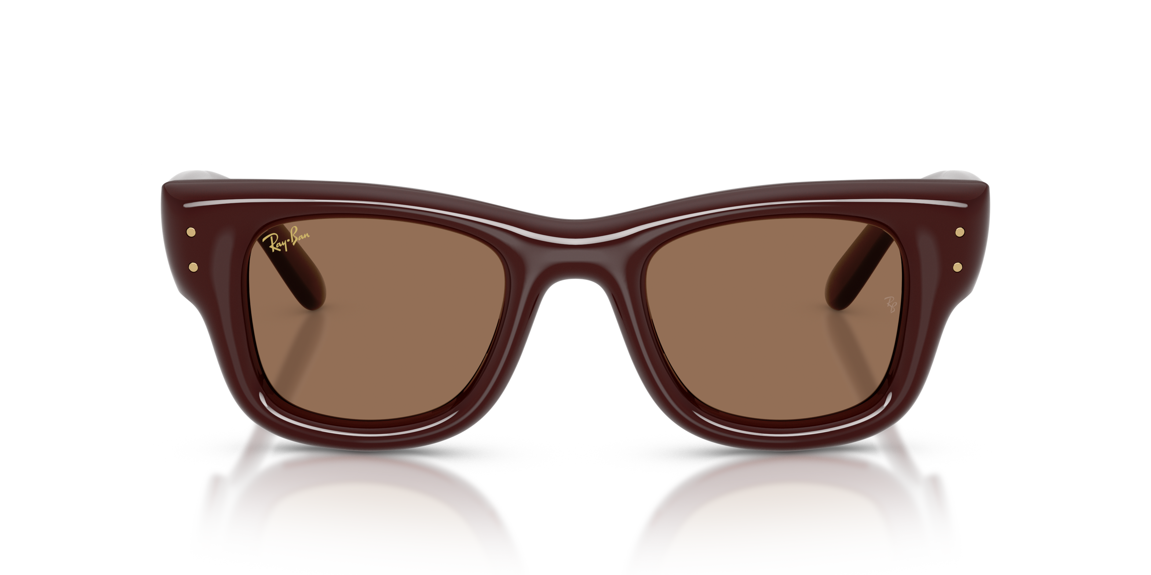 Ray - Ban Unisex Ray - Ban A$AP Rocky RB4940 WAYFARER PUFFER 687773 Gafas de sol Nylon Marrón Marrón Cuadrada Norma