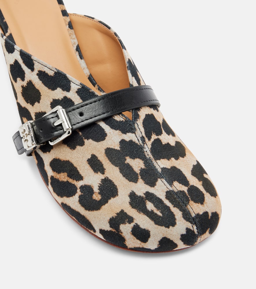Sue printed denim mules