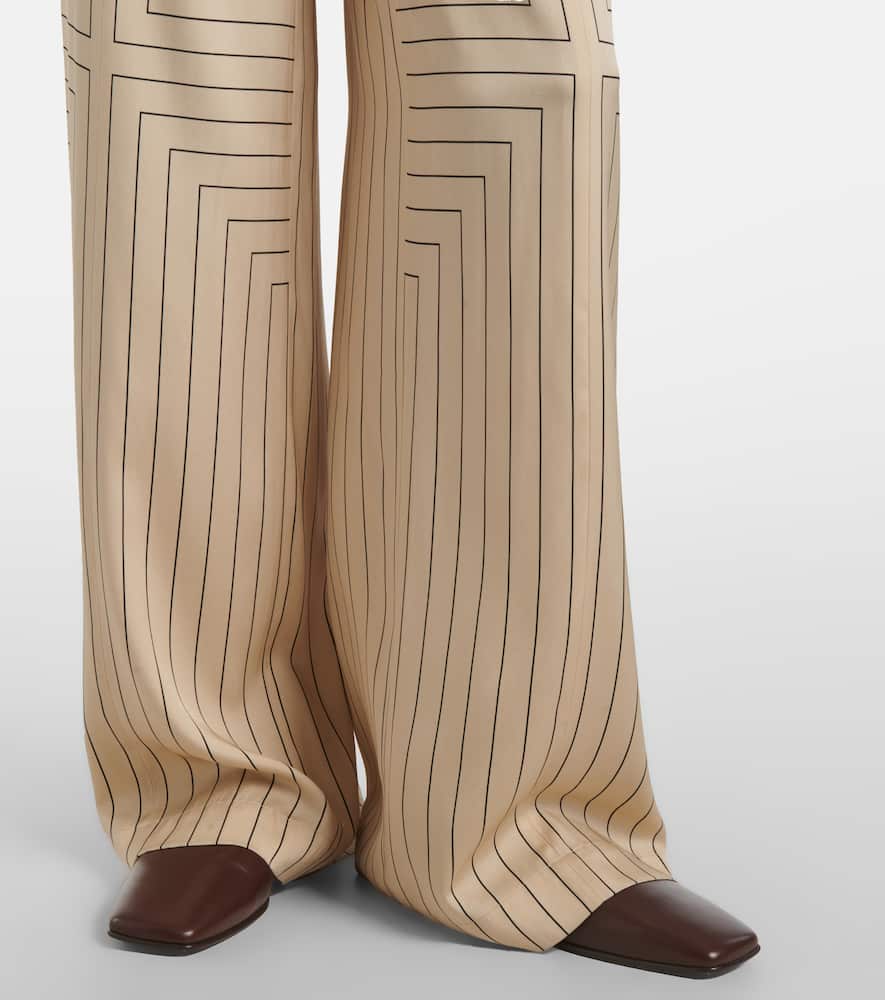 Hulin silk-blend wide-leg pants