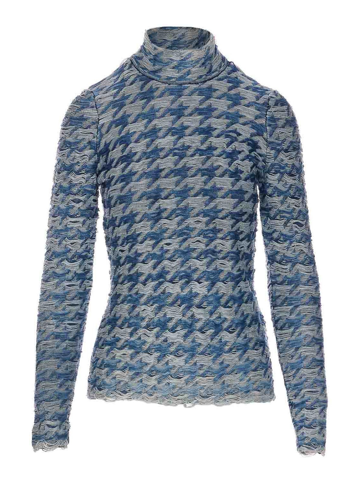 Blue Long Sleeves Top