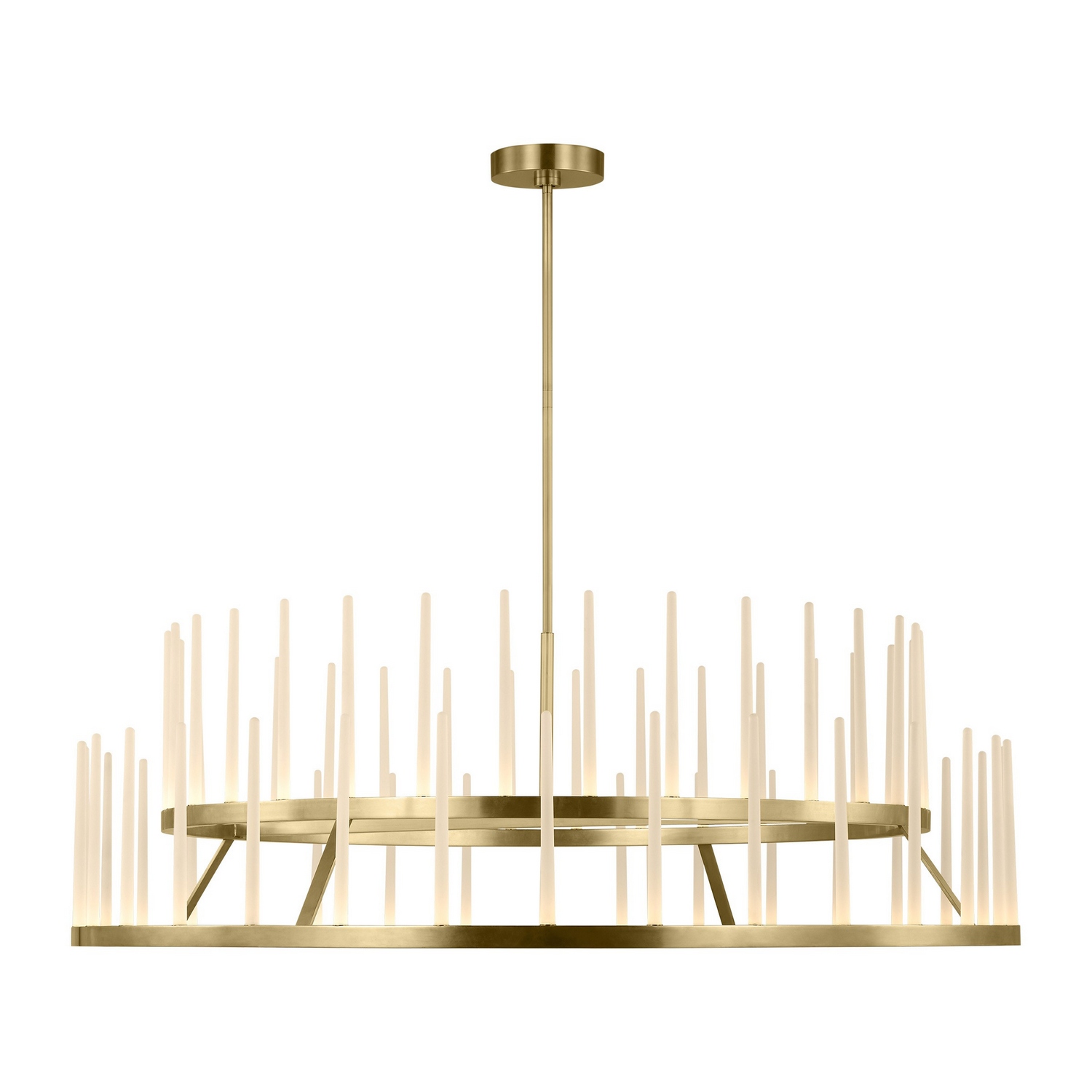 Hand-Rubbed Antique Brass LED Chandelier from the Sagrada Collection