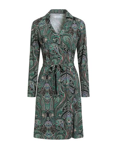 Woman Mini dress Dark green Size 12 Polyamide, Elastane
