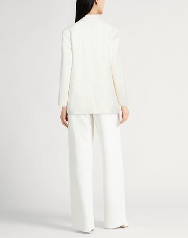 Easy Woman Blazer Ivory Size 6 Linen, Viscose, Elastane
