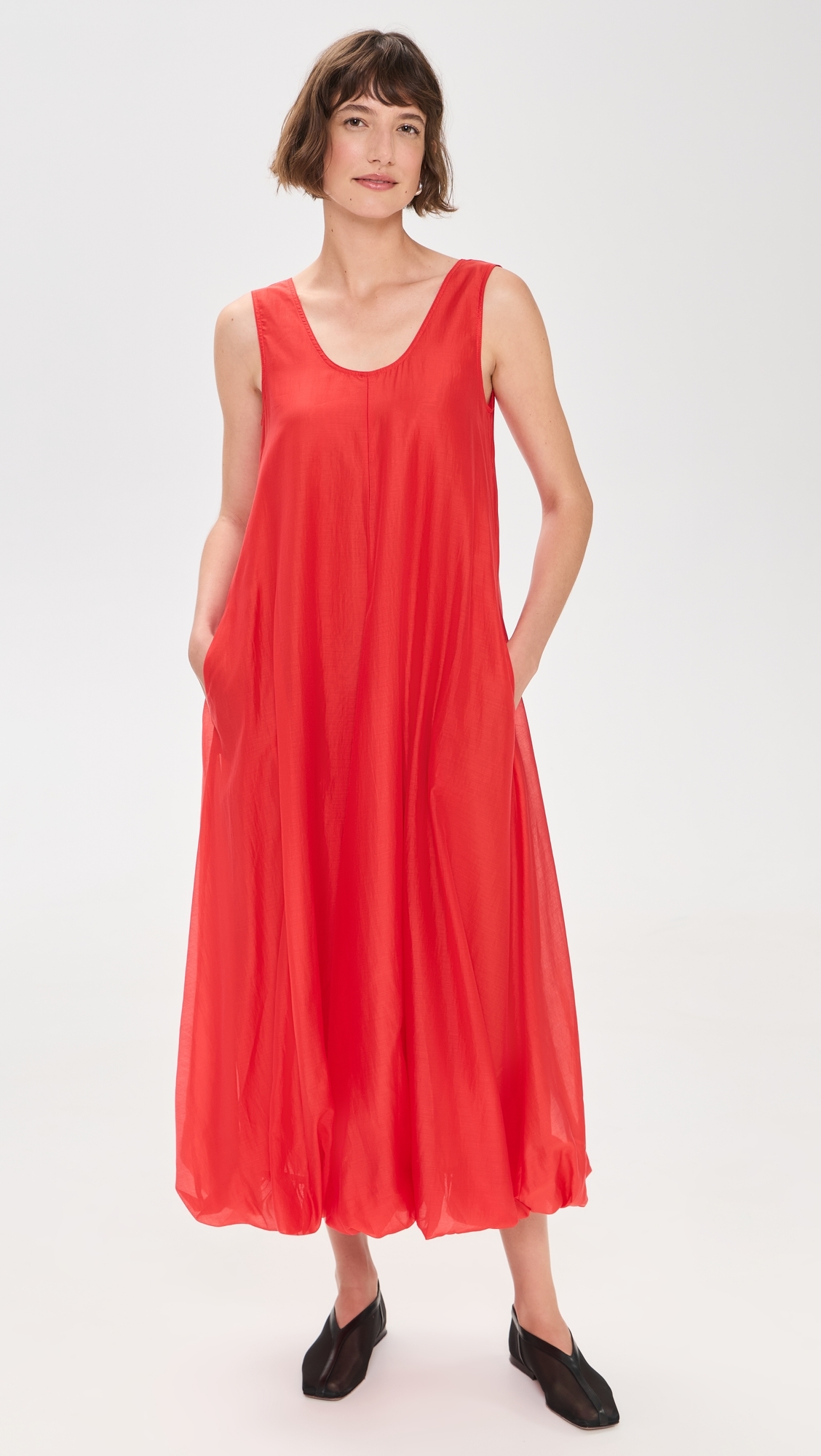 Long Balloon Dress Coral