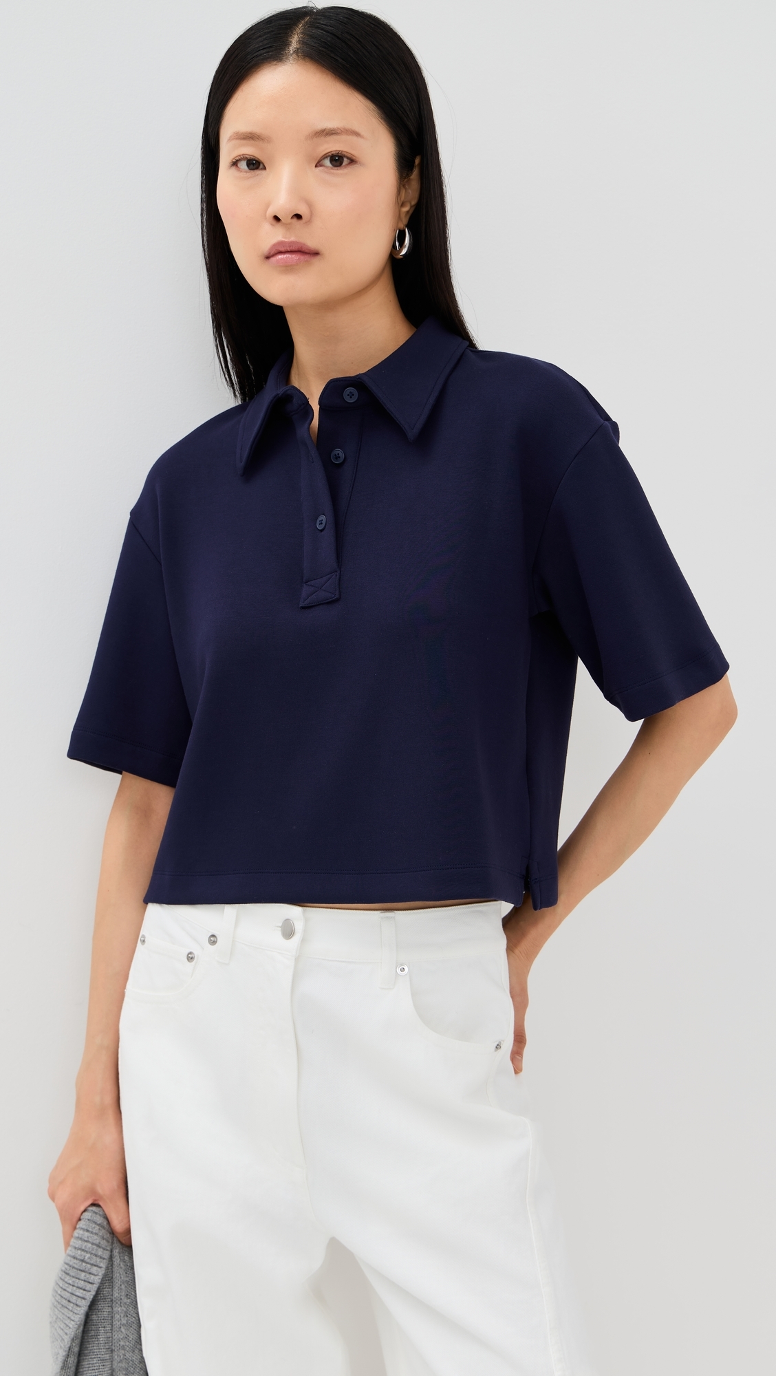 Josephine Polo Top Navy