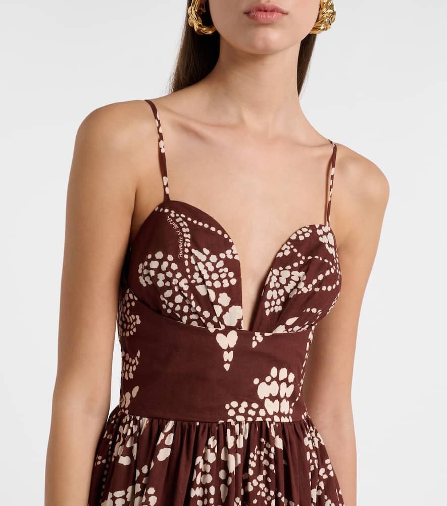 Milena printed tiered maxi dress