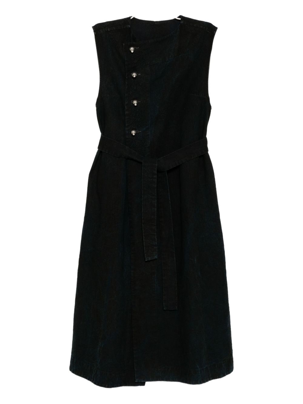 Hand embroidery sleeveless coat - Blue