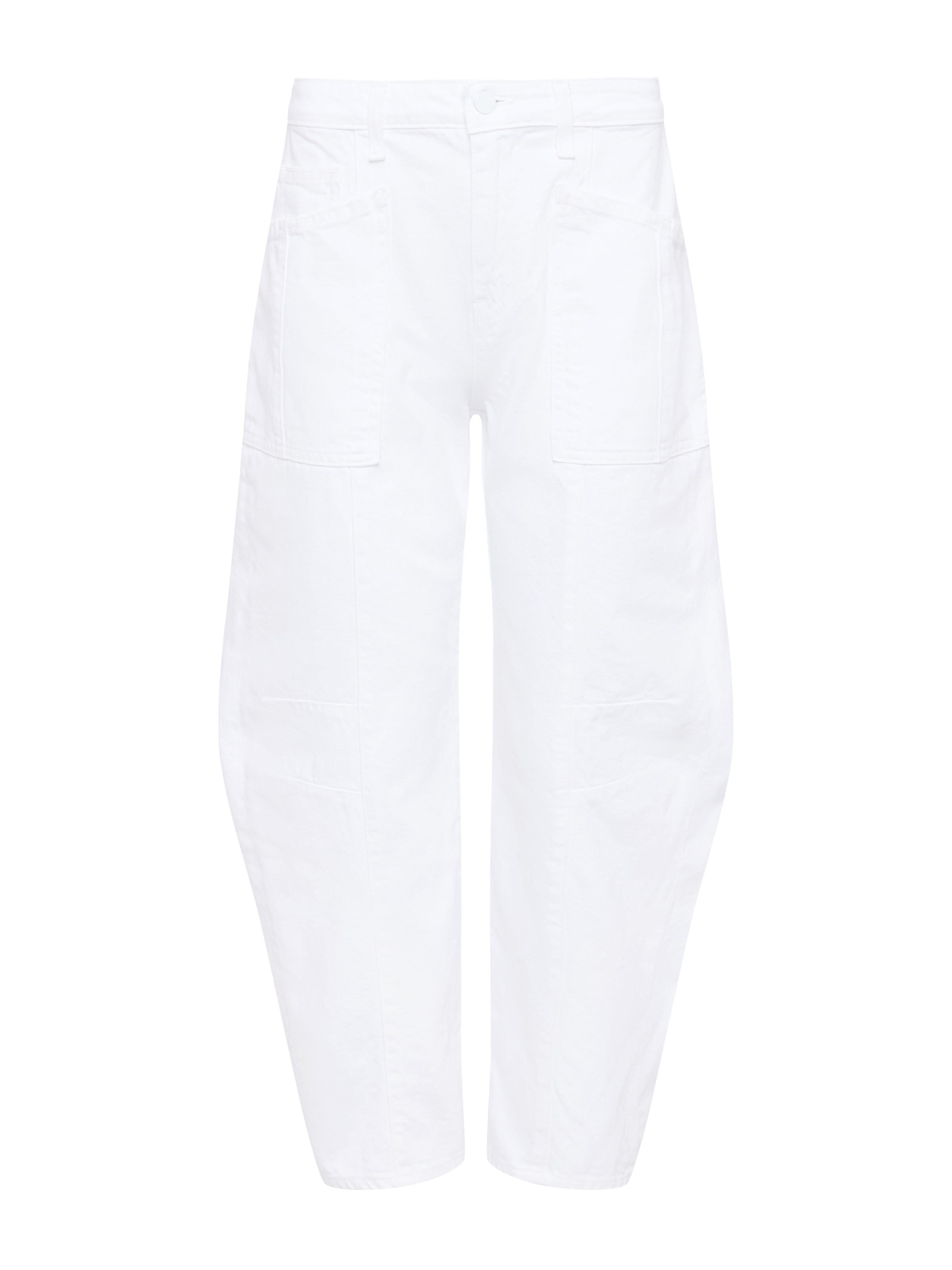 L'AGENCE Cody Barrel-Leg Jean In Blanc