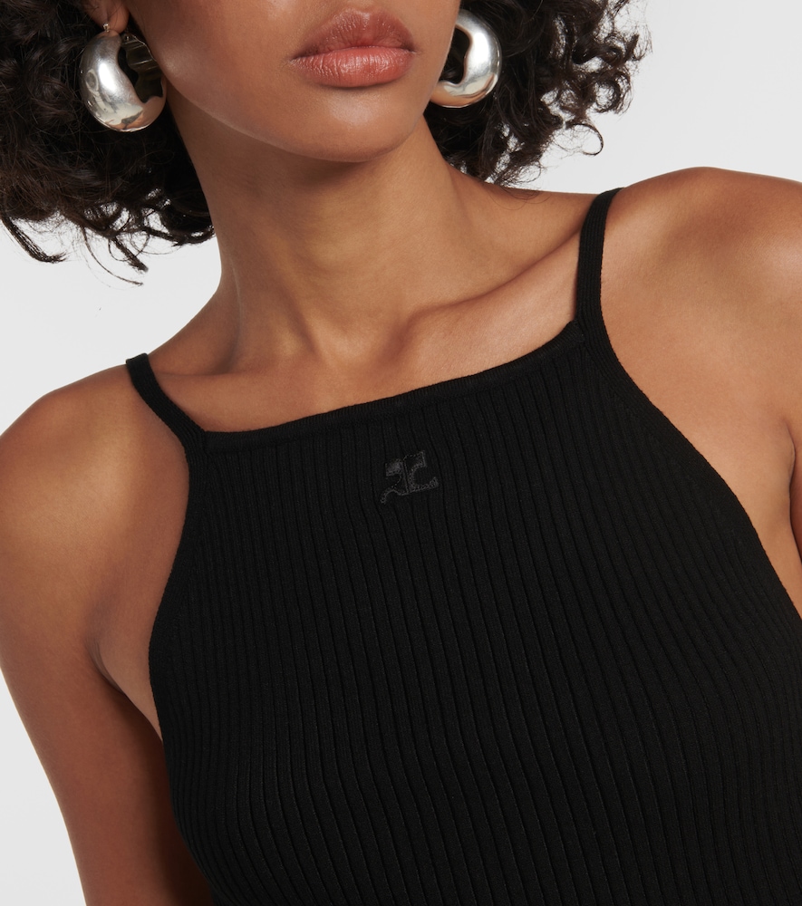 Ribbed-knit tank top