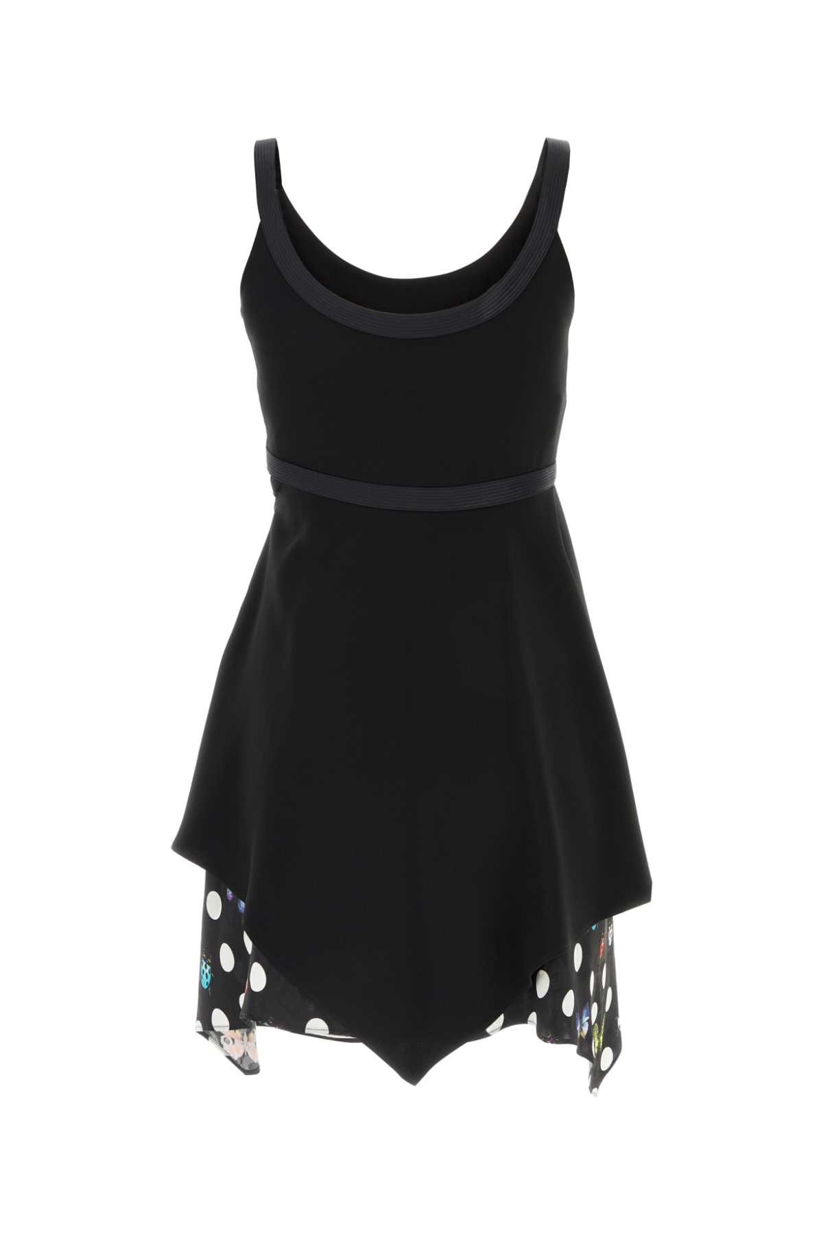 Black Acetate Blend Mini Dress