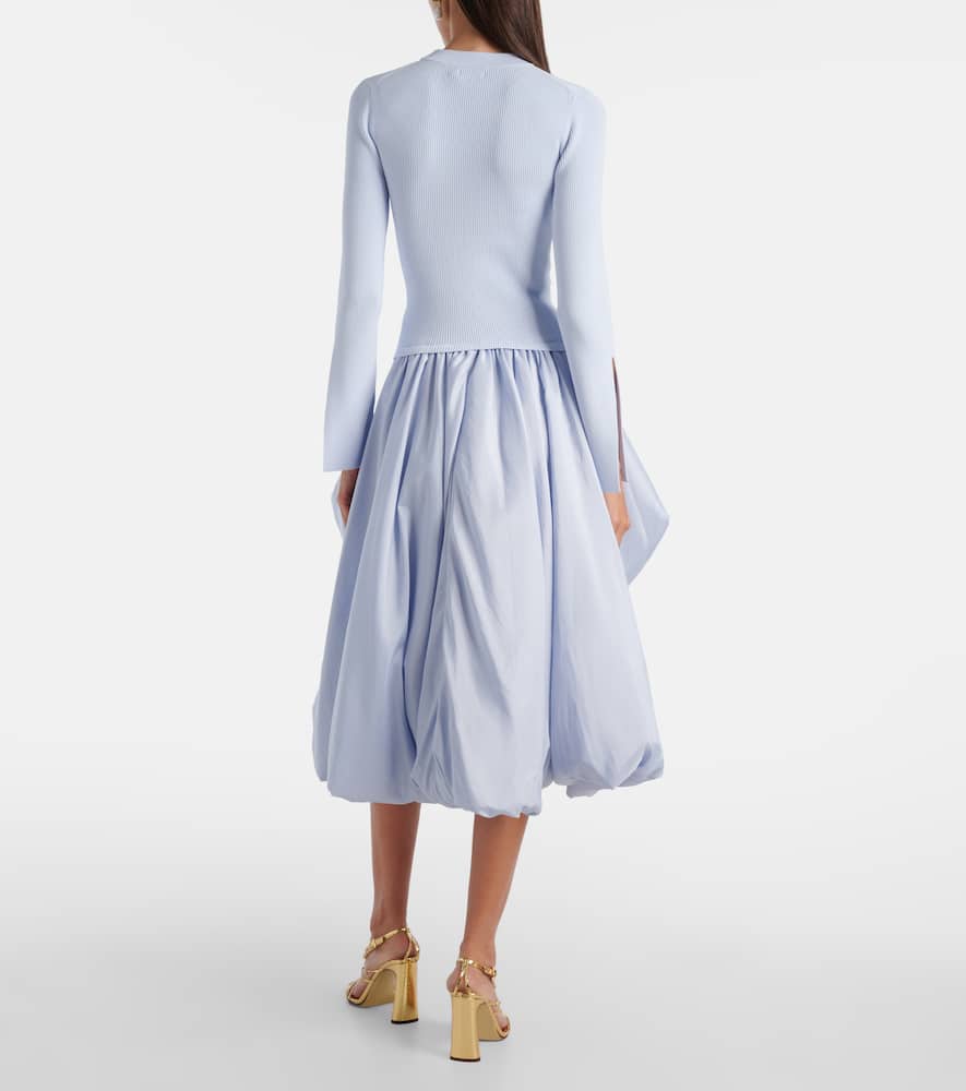 Kenlie taffeta-trimmed midi dress