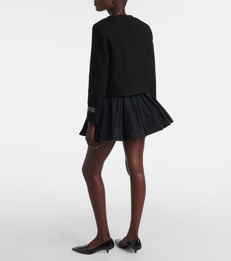 Wool-blend tweed jacket