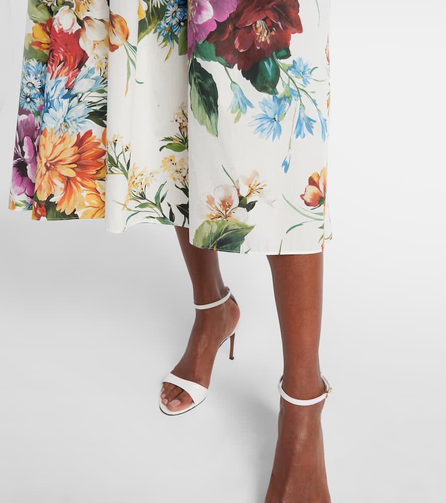 Floral cotton poplin shirt dress