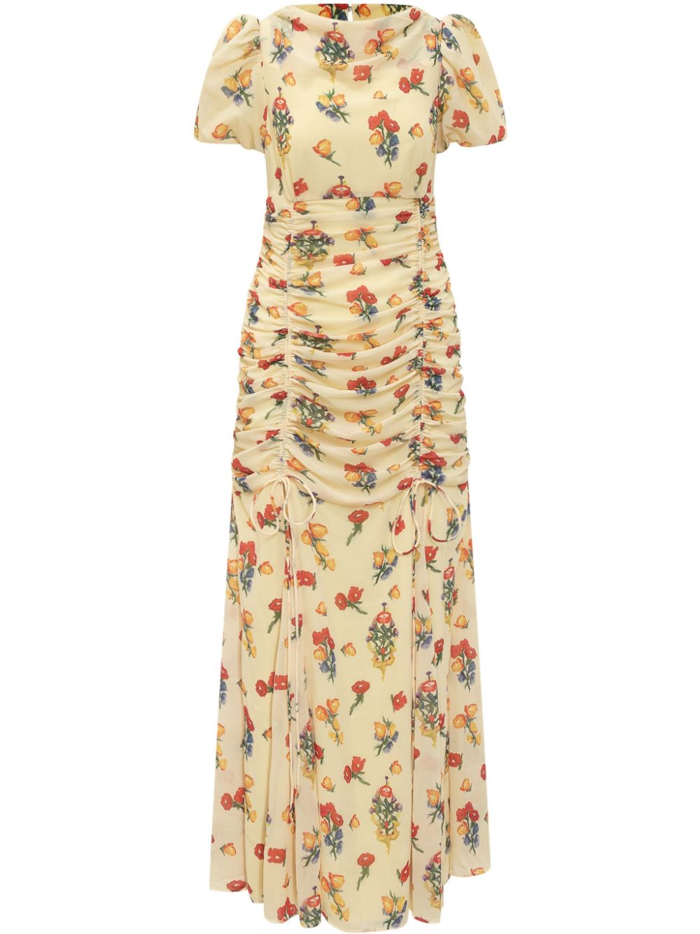 Floral-print maxi dress - Yellow