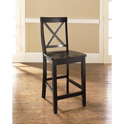 "Furniture X-Back 2-piece 24"" Bar Stool Set