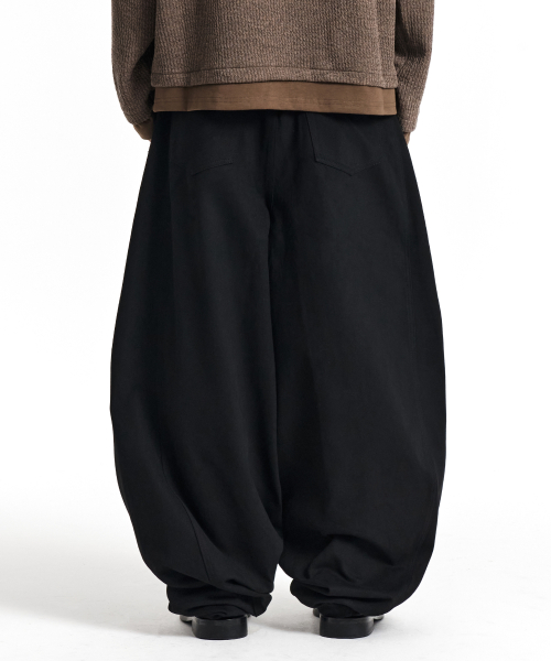 Belted Volume Fit Cotton Pants