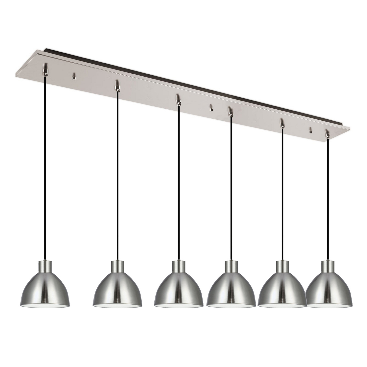 Brushed Nickel LED Pendant from the Chroma Collection