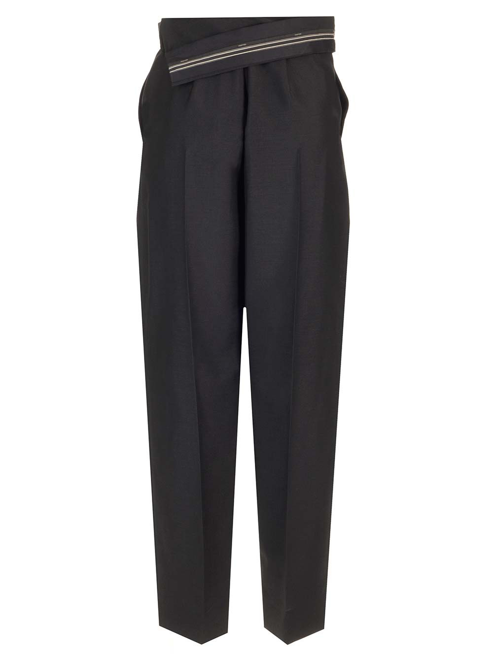 Black Mohair And Wool Trousers
