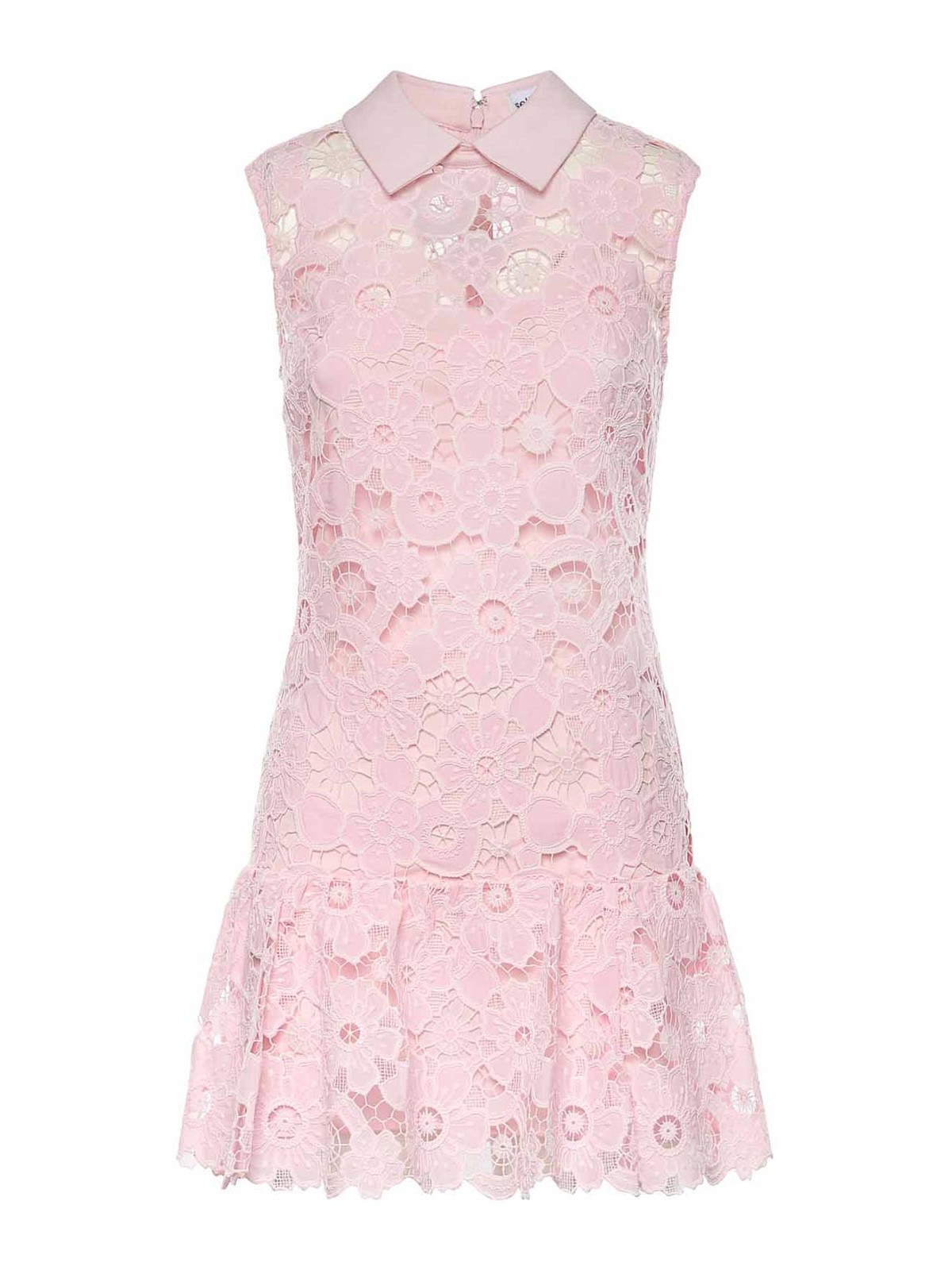 Lace Collared Mini Dress