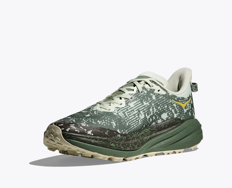 HOKA Men's Speedgoat 6 GTX Shoes in Sea Glass/Fern