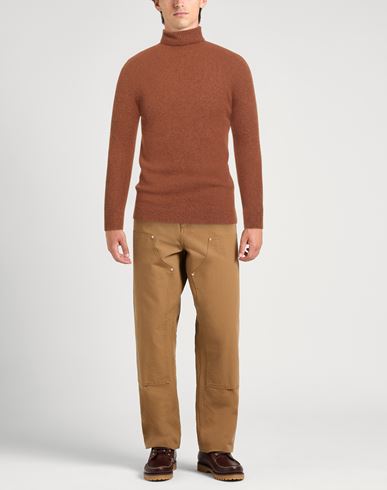 Man Turtleneck Tan Size 40 Alpaca wool, Polyamide, Cotton, Modal, Elastane