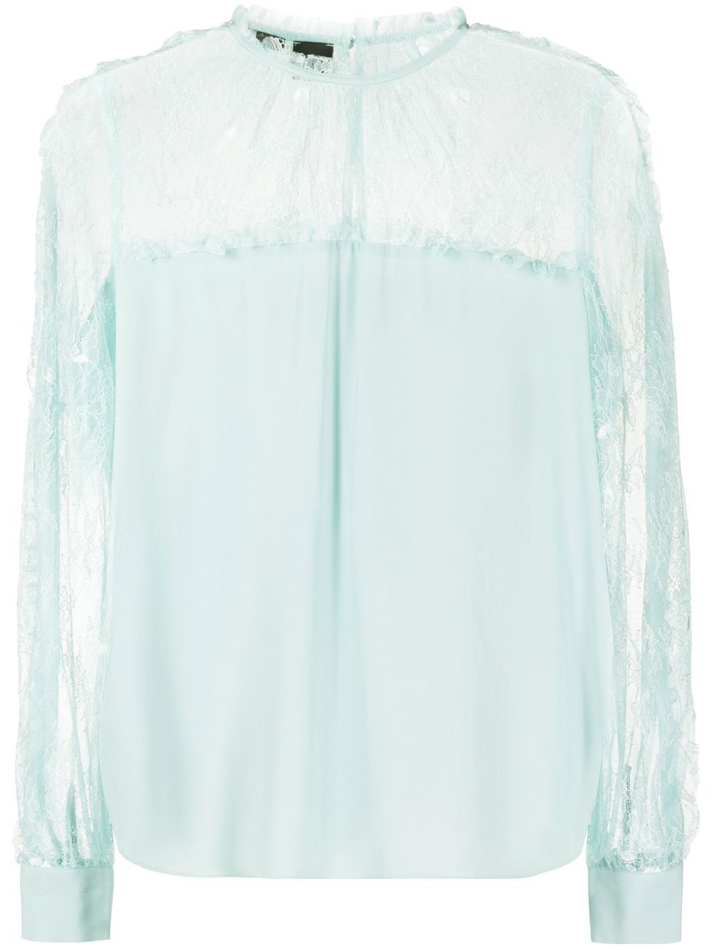 Lace-panel blouse - Green
