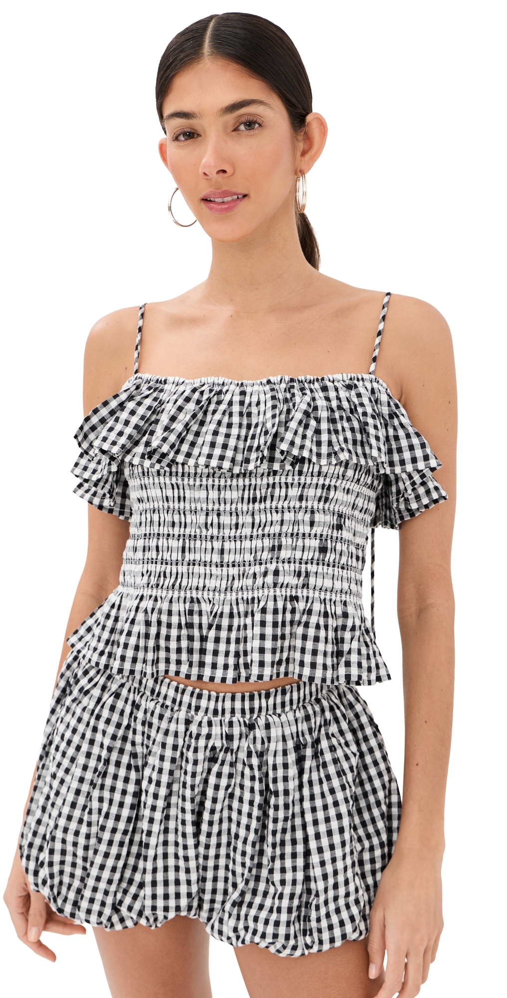 Clara Sideshow Check Top Multi Color