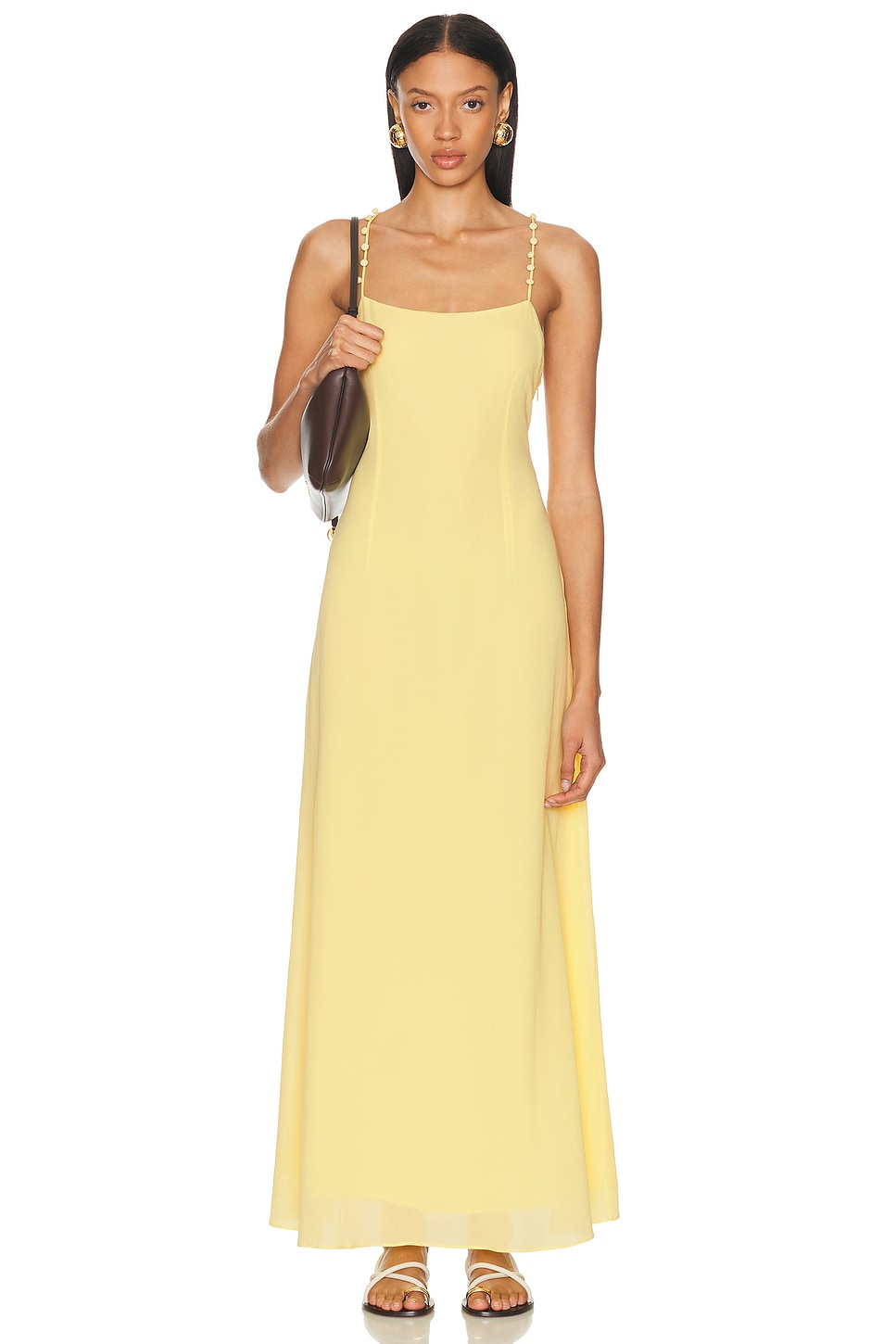 Solid & Striped The Renna Dress in Custard - Yellow.  L also in