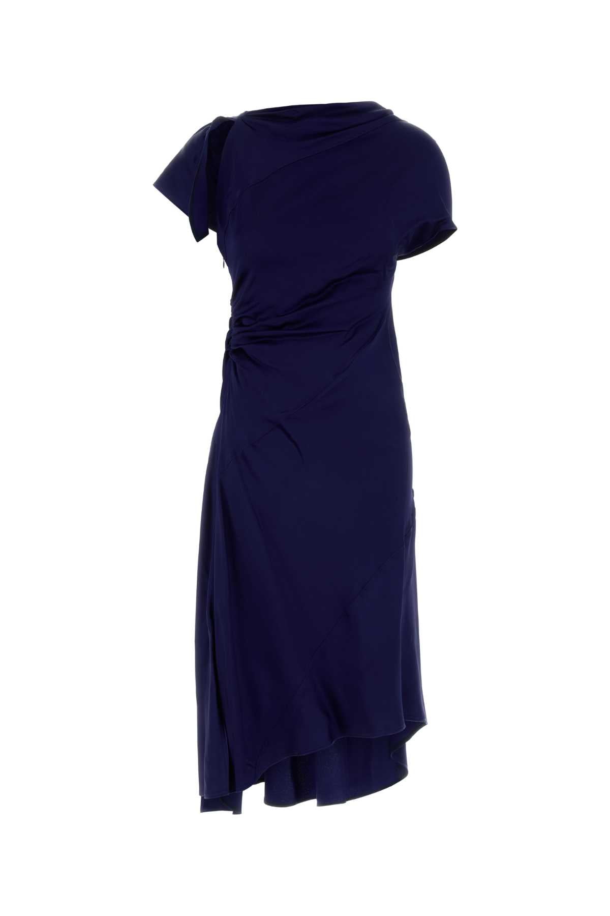 Wrap Silhouette Dress — Navy