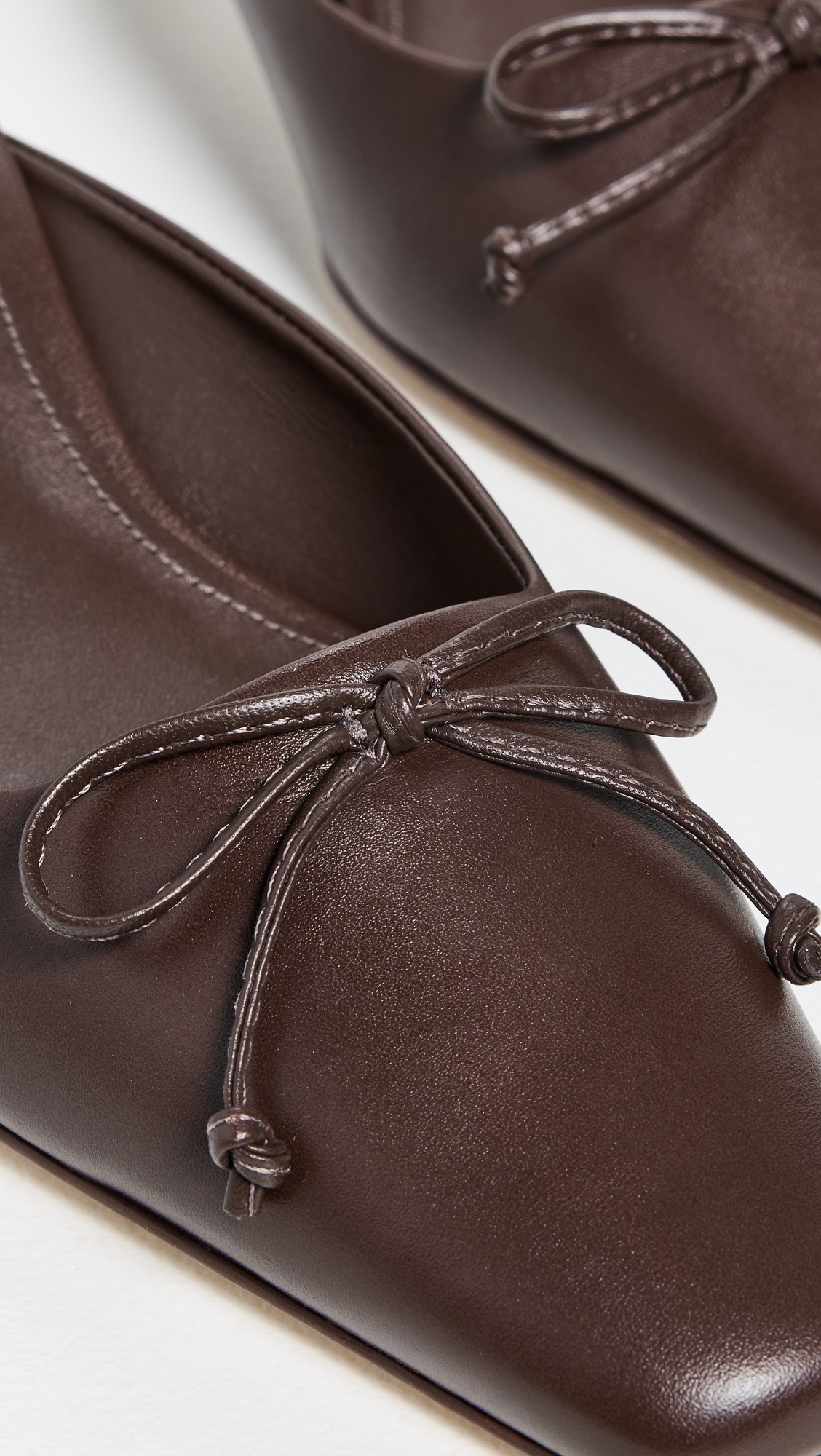 Larroude x Parke Mules Luster Calf Brown