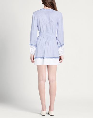 Woman Mini dress Blue Size L Cotton