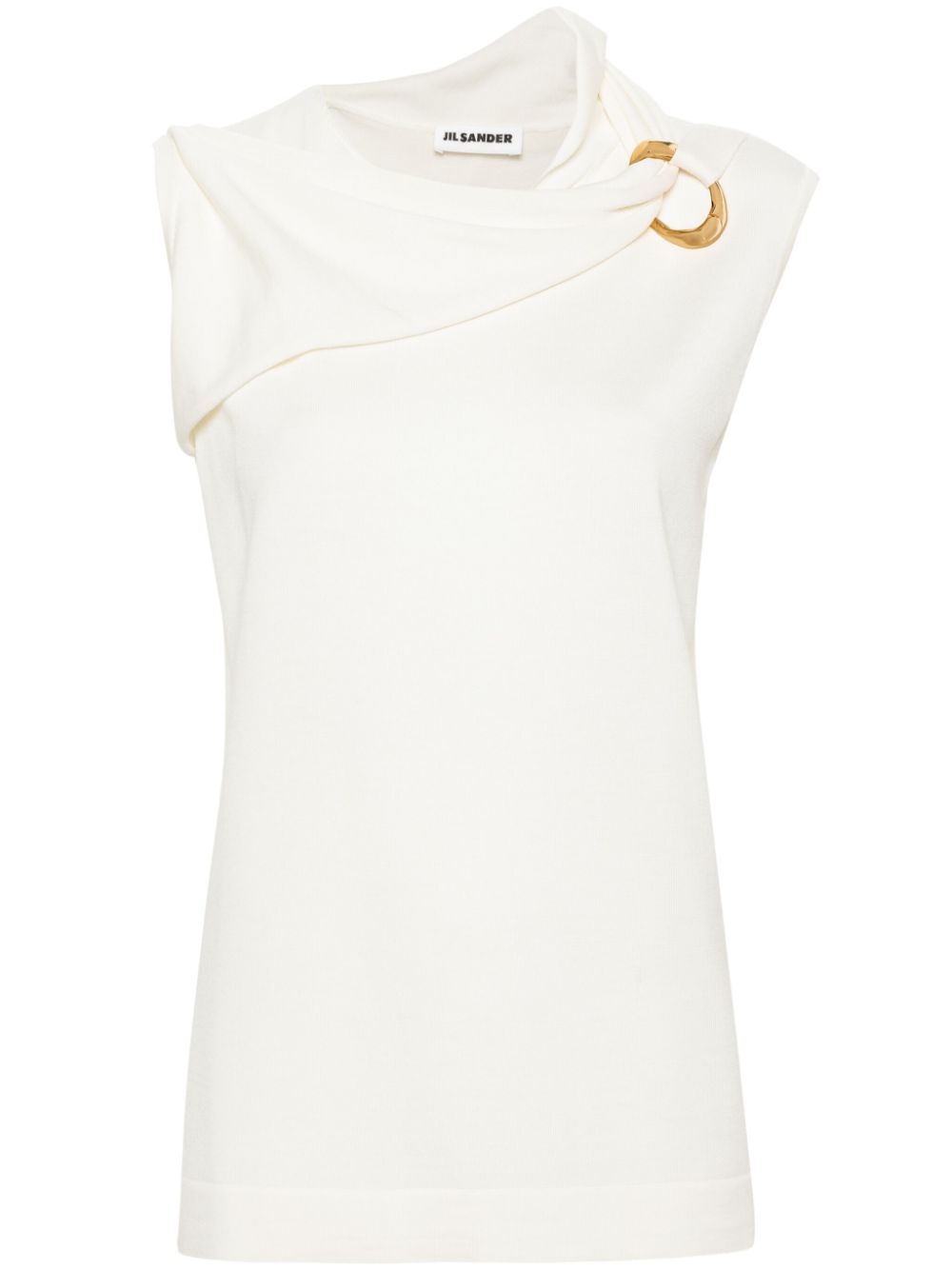 Round-neck sleeveless top - Neutrals