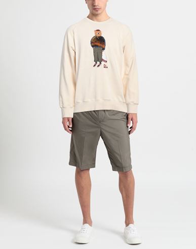 Man Sweatshirt Cream Size XL Cotton