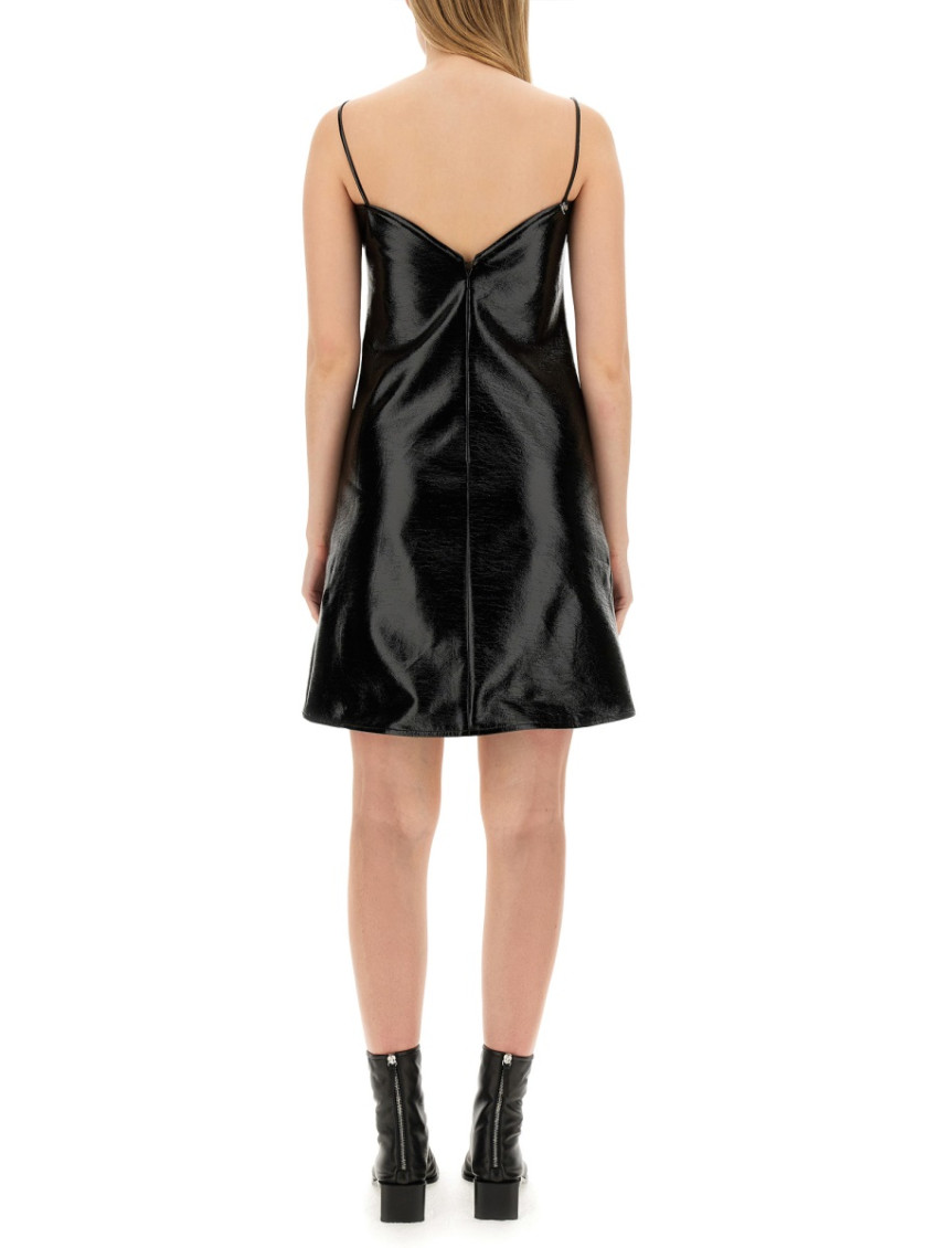 Black V Neck Mini Dress