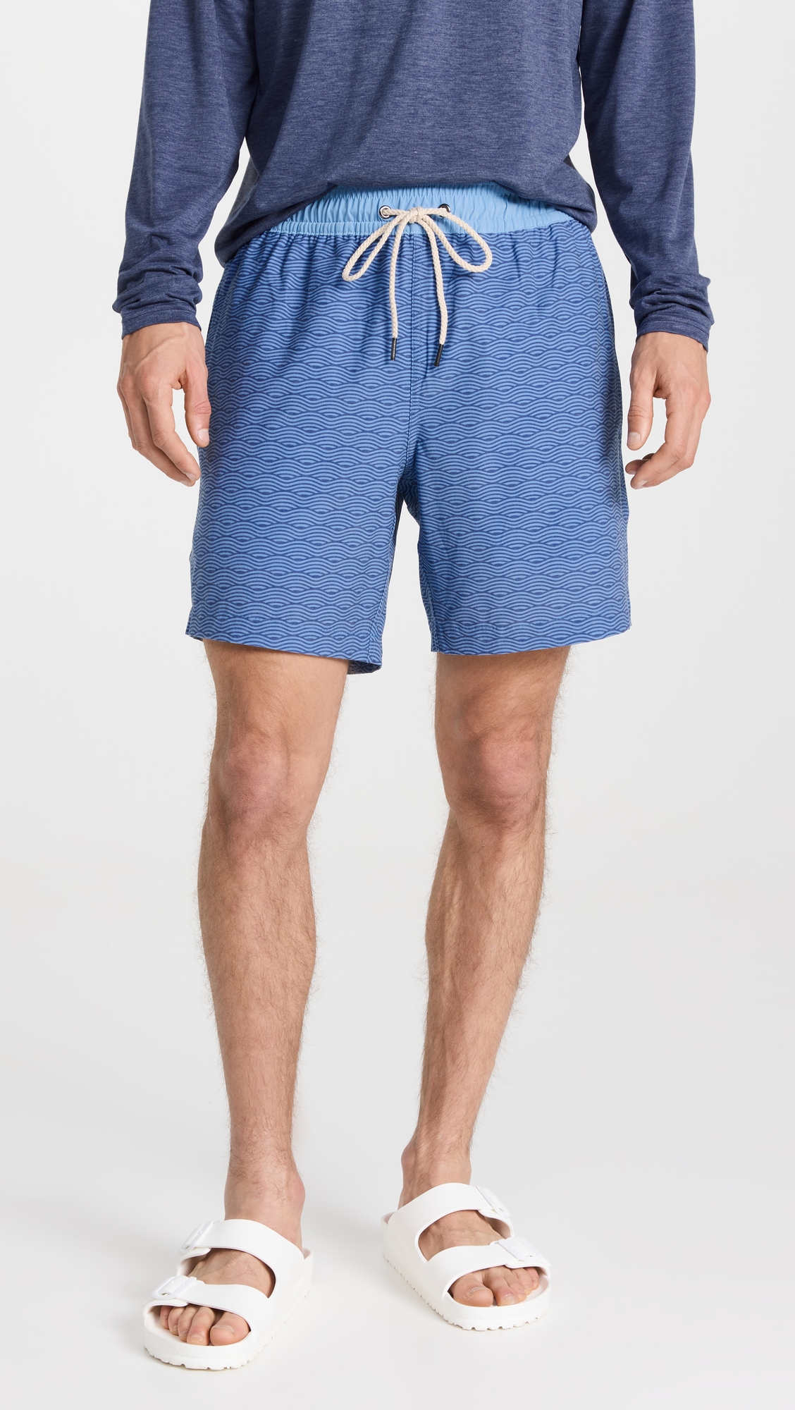 The Bayberry 7" Swim Shorts Blue Waves