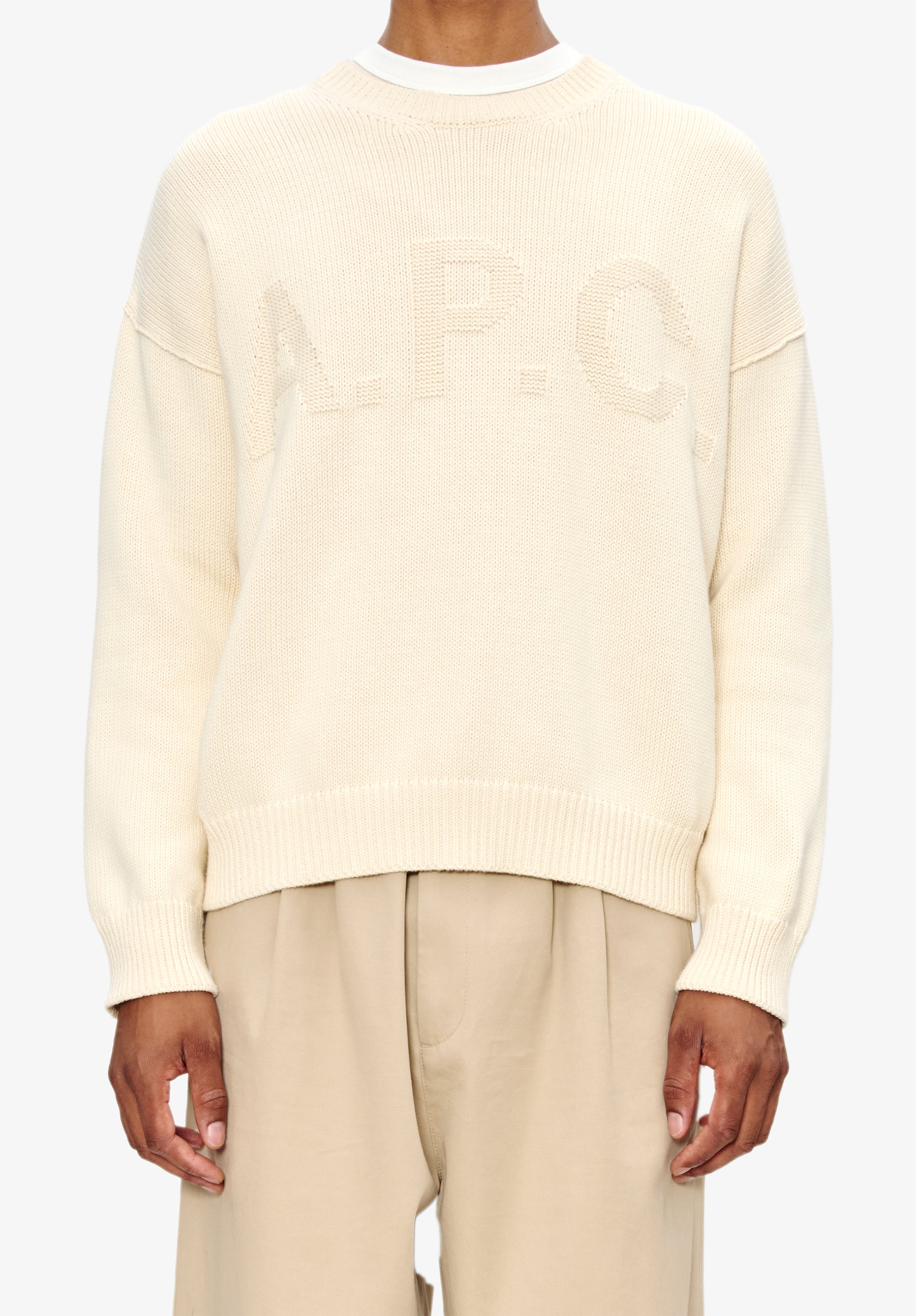 A. P.C. Men's Leo sweater Size: Extra Small in Ecru