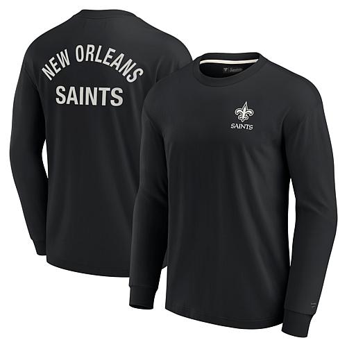 Unisex Black New Orleans Saints Super Soft Long Sleeve T-Shirt