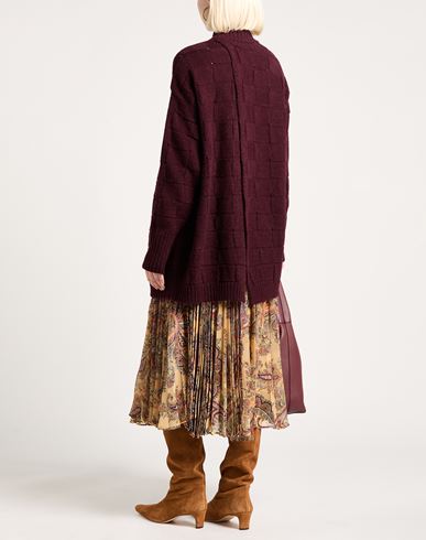 Woman Cardigan Burgundy Size S Acrylic, Alpaca wool, Merino Wool