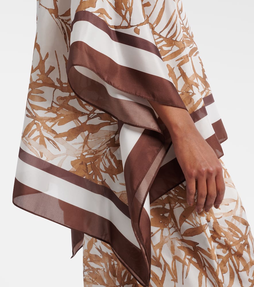 Printed silk top