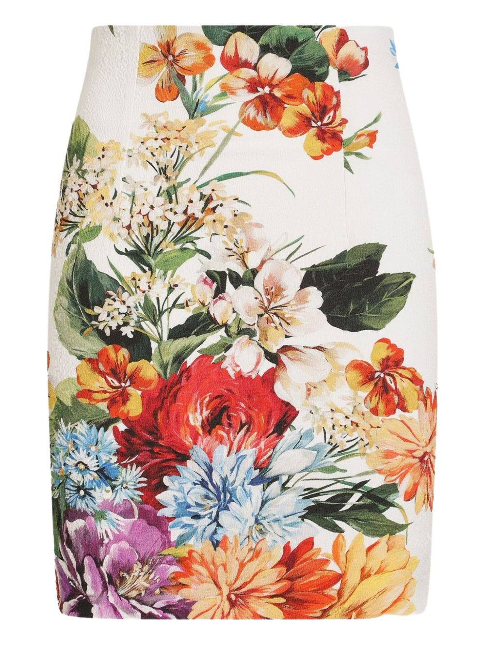 Dolce & Gabbana floral-print mini dress - White