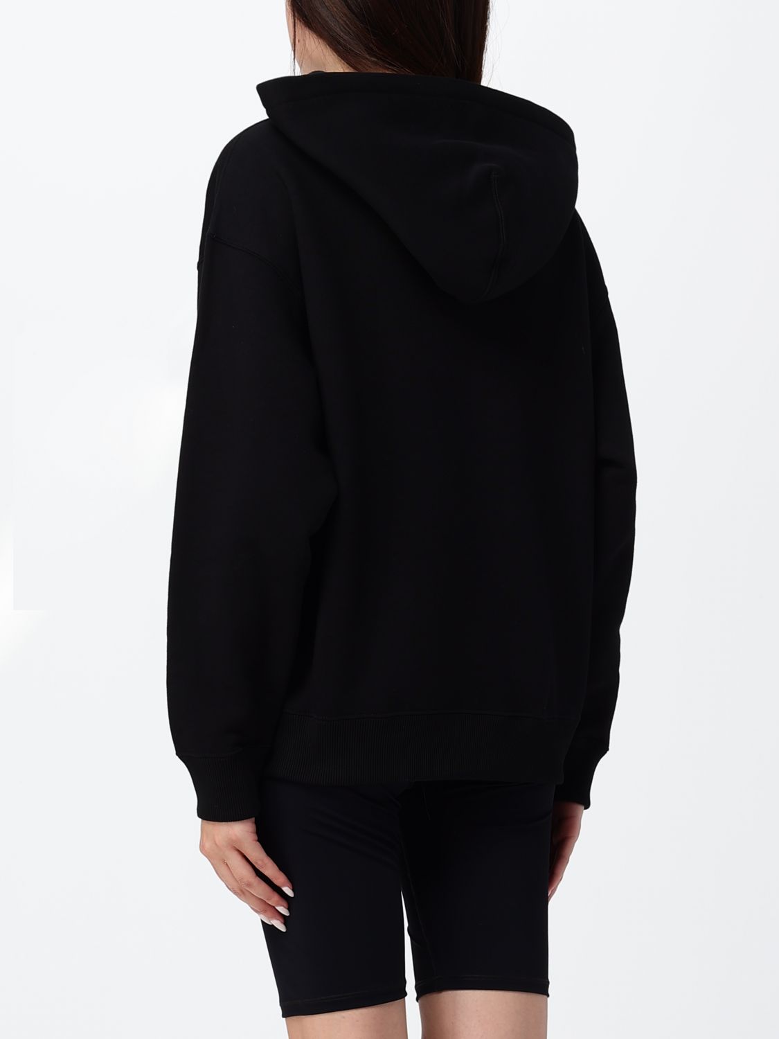 Relaxed Fit Cotton Hoodie with Contrasting Logo