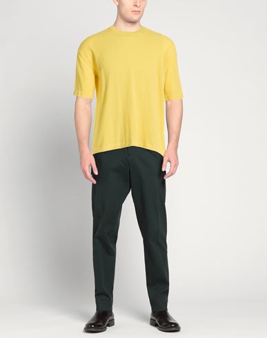 Man Sweater Yellow Size 38 Cotton, Polyamide