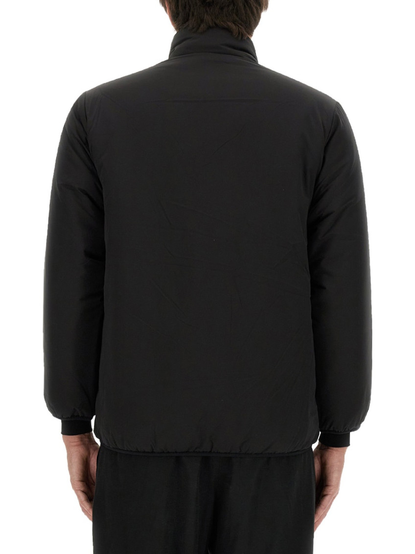 Black Logo Mock Collar Jacket