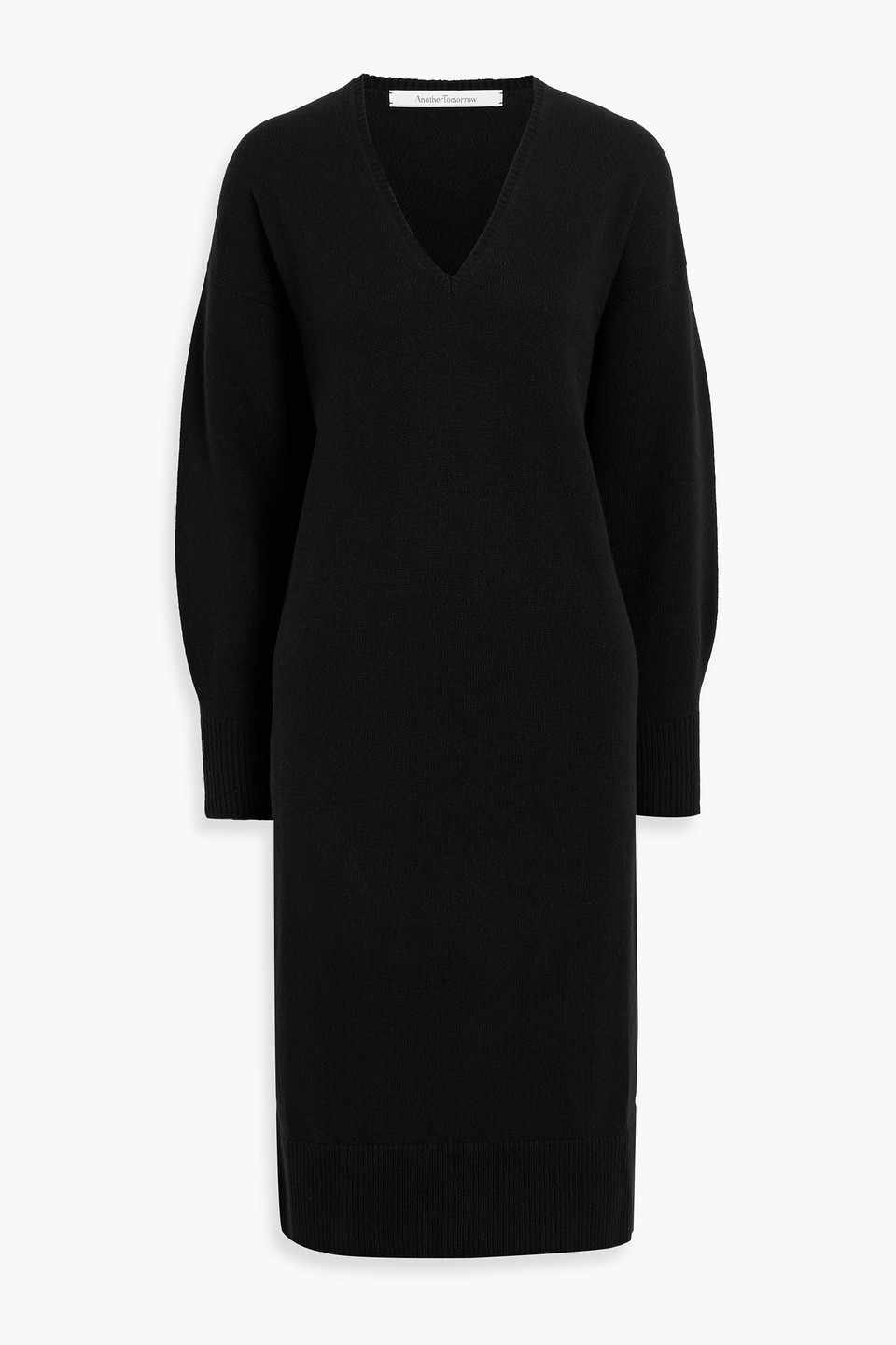 Cashmere and wool-blend midi dress - Black - S
