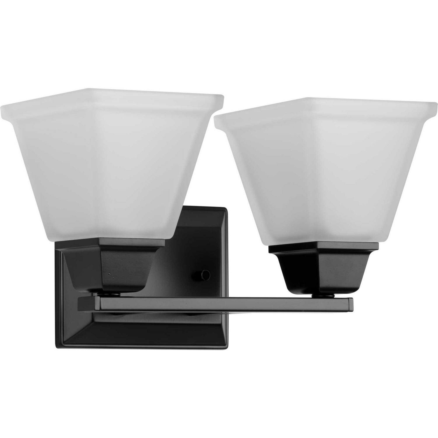 Matte Black Two Light Bath Vanity from the Clifton Heights Collection